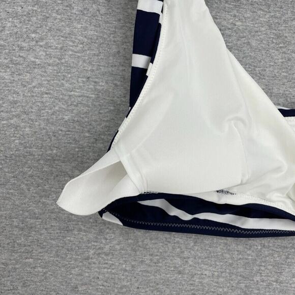 Aerie Bikini Top Womens Extra Large Blue Striped Lightly Padded Inserts Pullover - Picture 5 of 5